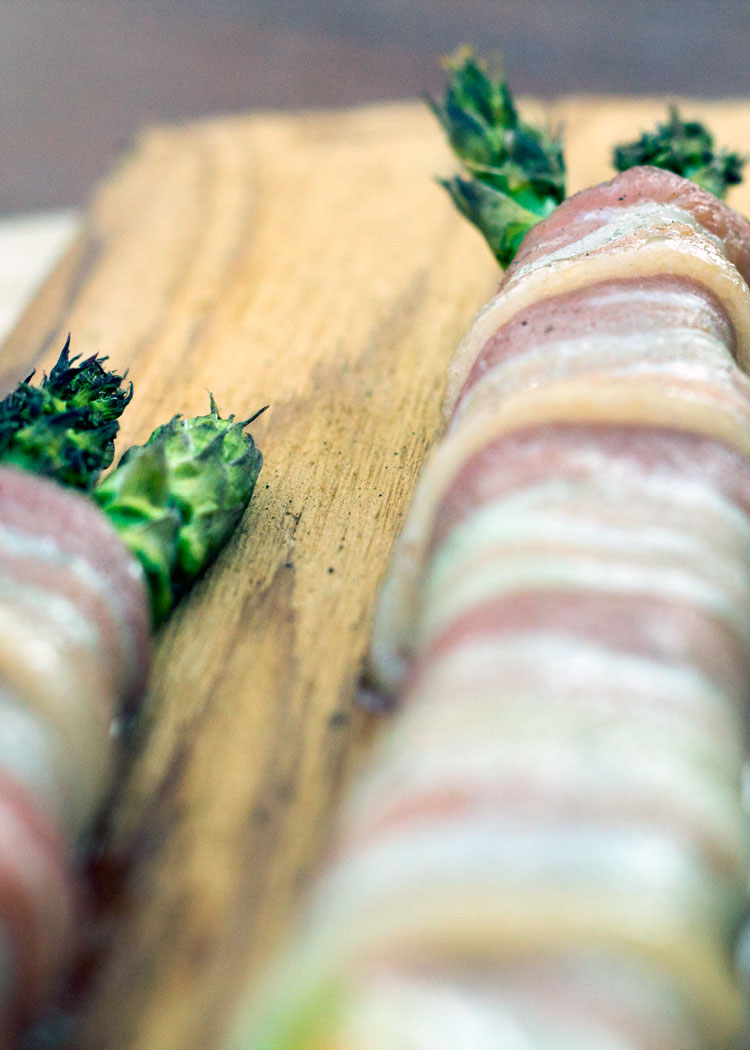 planked bacon wrapped asparagus pinterest