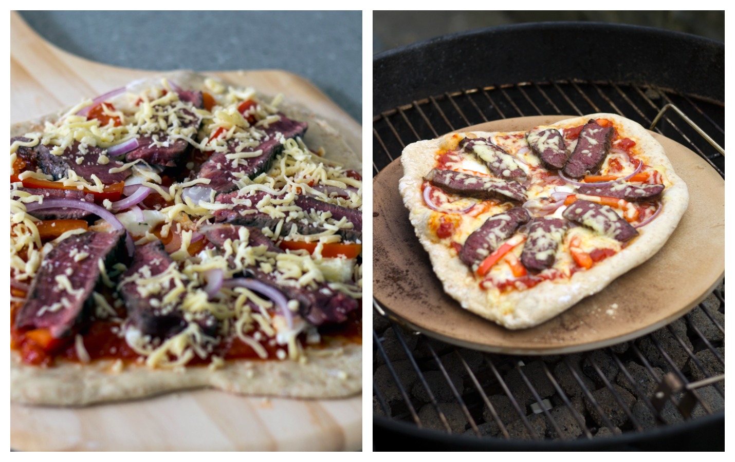 eye fillet pizza side by side