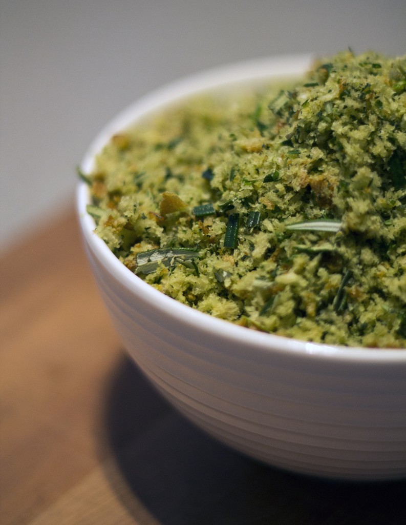 Fresh Herb Crumb in a Bowl