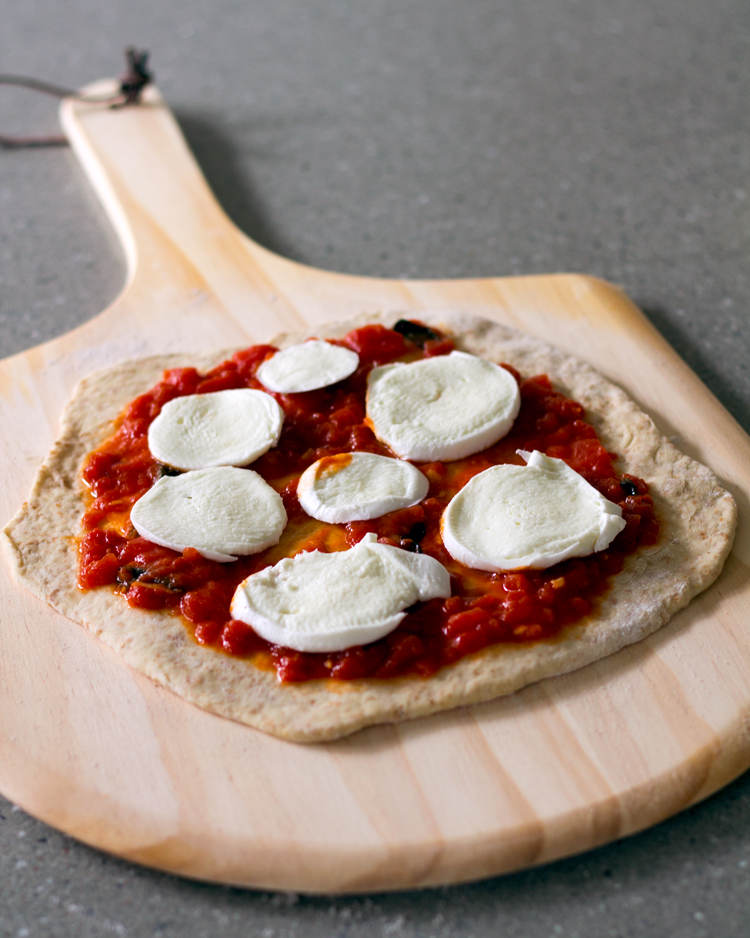 Margherita Pizza on a Paddle