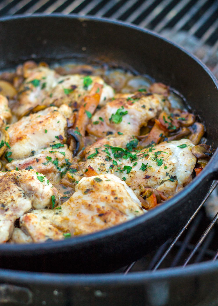 skillet chicken with bacon mushroom sauce pintrest