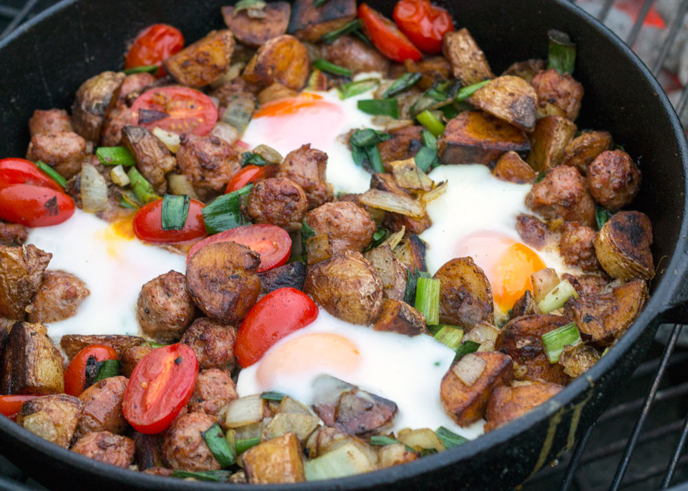 skillet chorizo potato hash