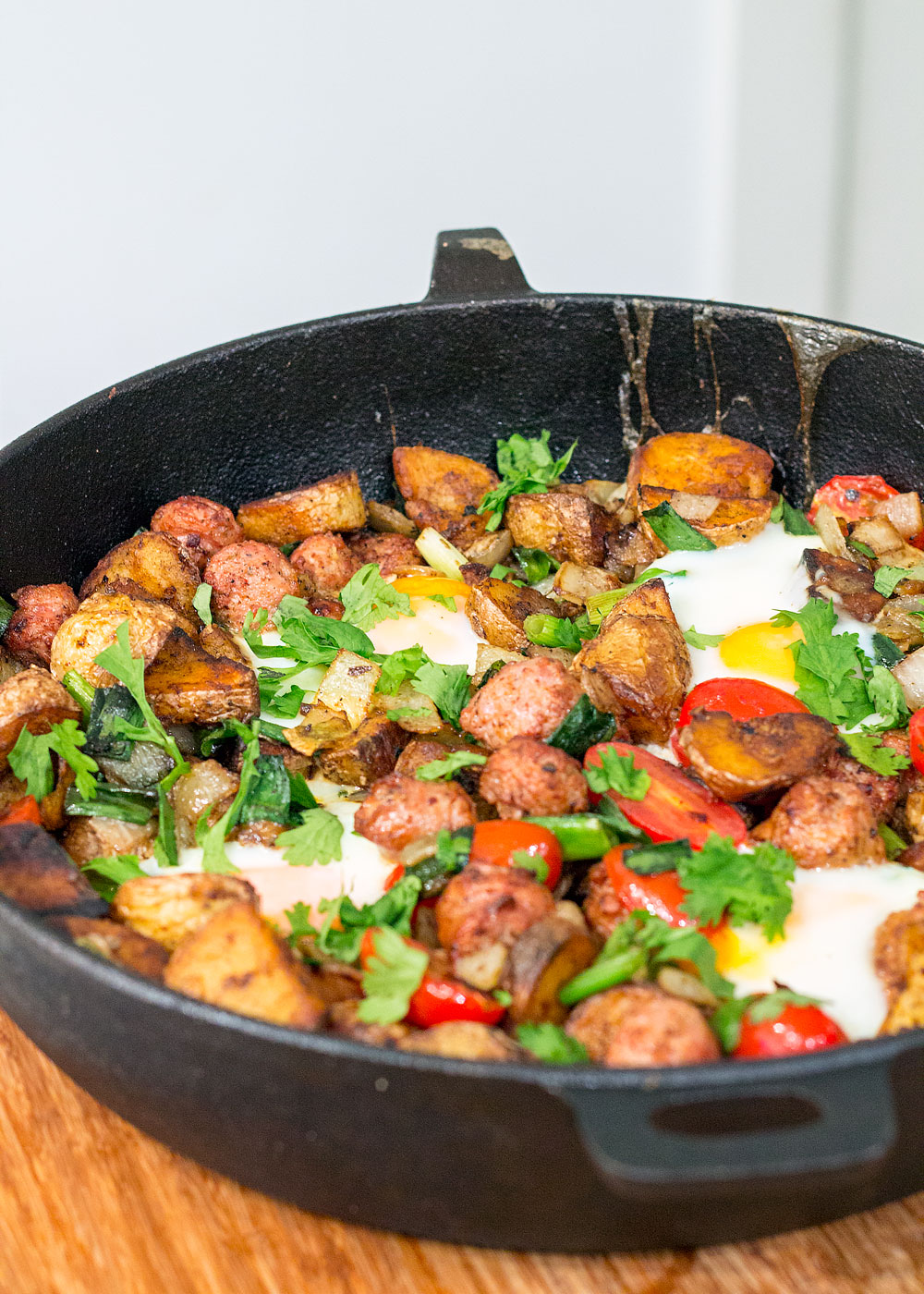 skillet chorizo potato hash