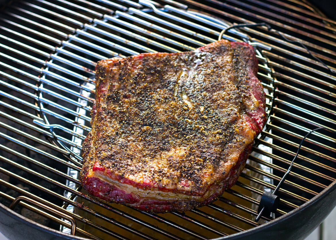 weber snake method brisket